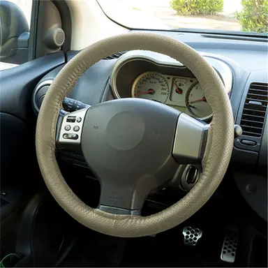 FUNDA DE VOLANTE BEIGE COSIDA