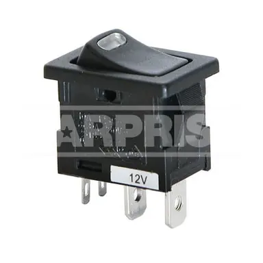 INTERRUPTOR NEGRO ON/OFF CON LUZ 12