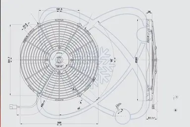 ELECTRO SPAL 382 MM SOP. 24V 10 PAL