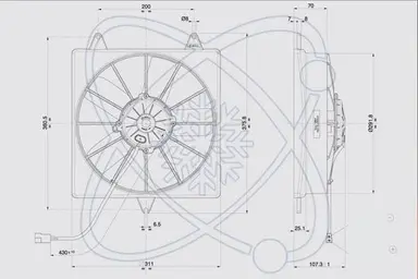 ELECTRO SPAL 376 MM SOP. 12V 5 PALA