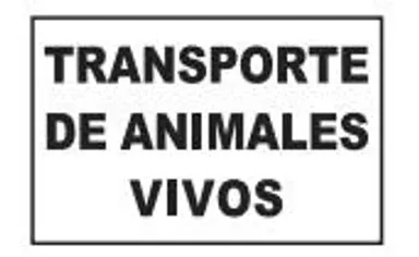 ADHESIVO TRANSPORTE ANIMALES VIVOS 
