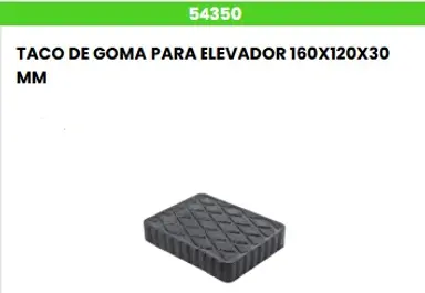 TACO DE GOMA ELEVADOR 160X120X30