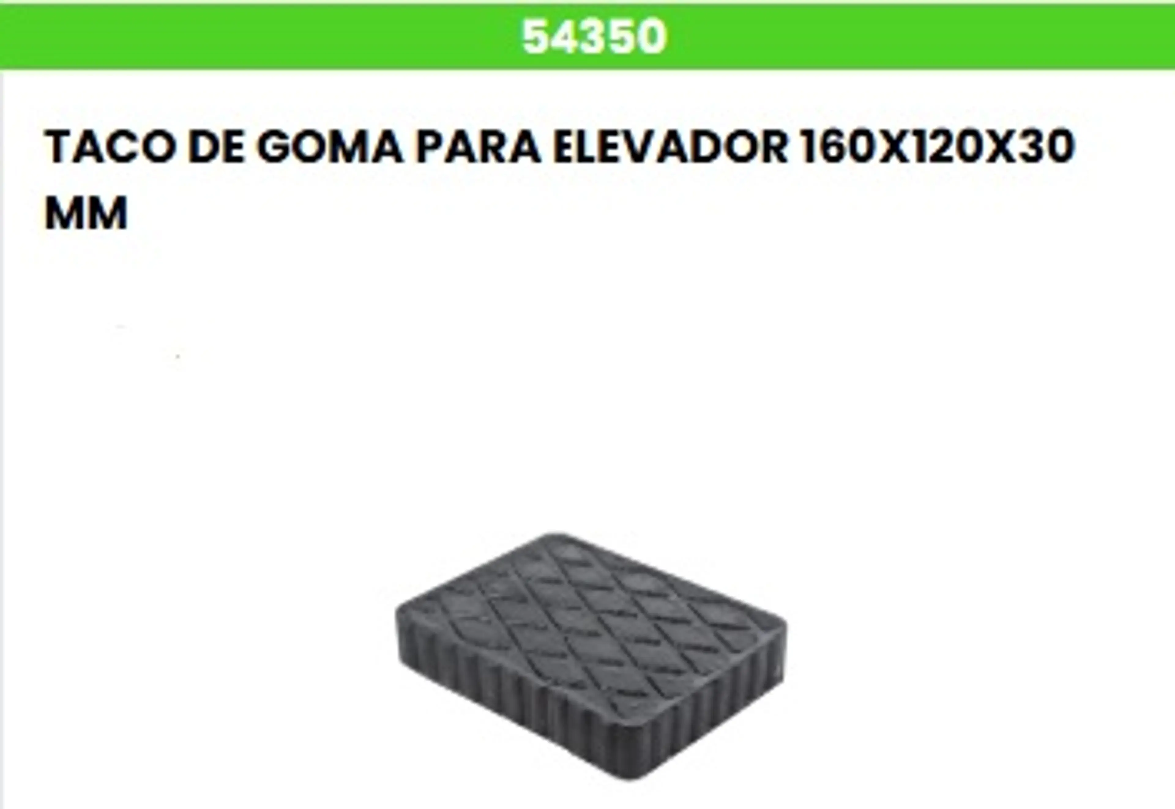 TACO DE GOMA ELEVADOR 160X120X30