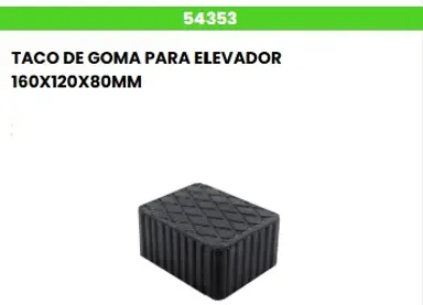 TACO GOMA ELEVADOR 160X120X80 MM
