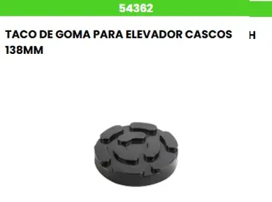 TACO DE GOMA ELEVADOR CASCO 138 MM