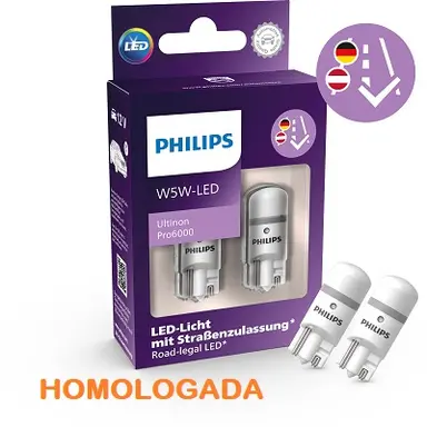 KIT LÁMP HOMOLOGADA LED W5W 12V0,9W