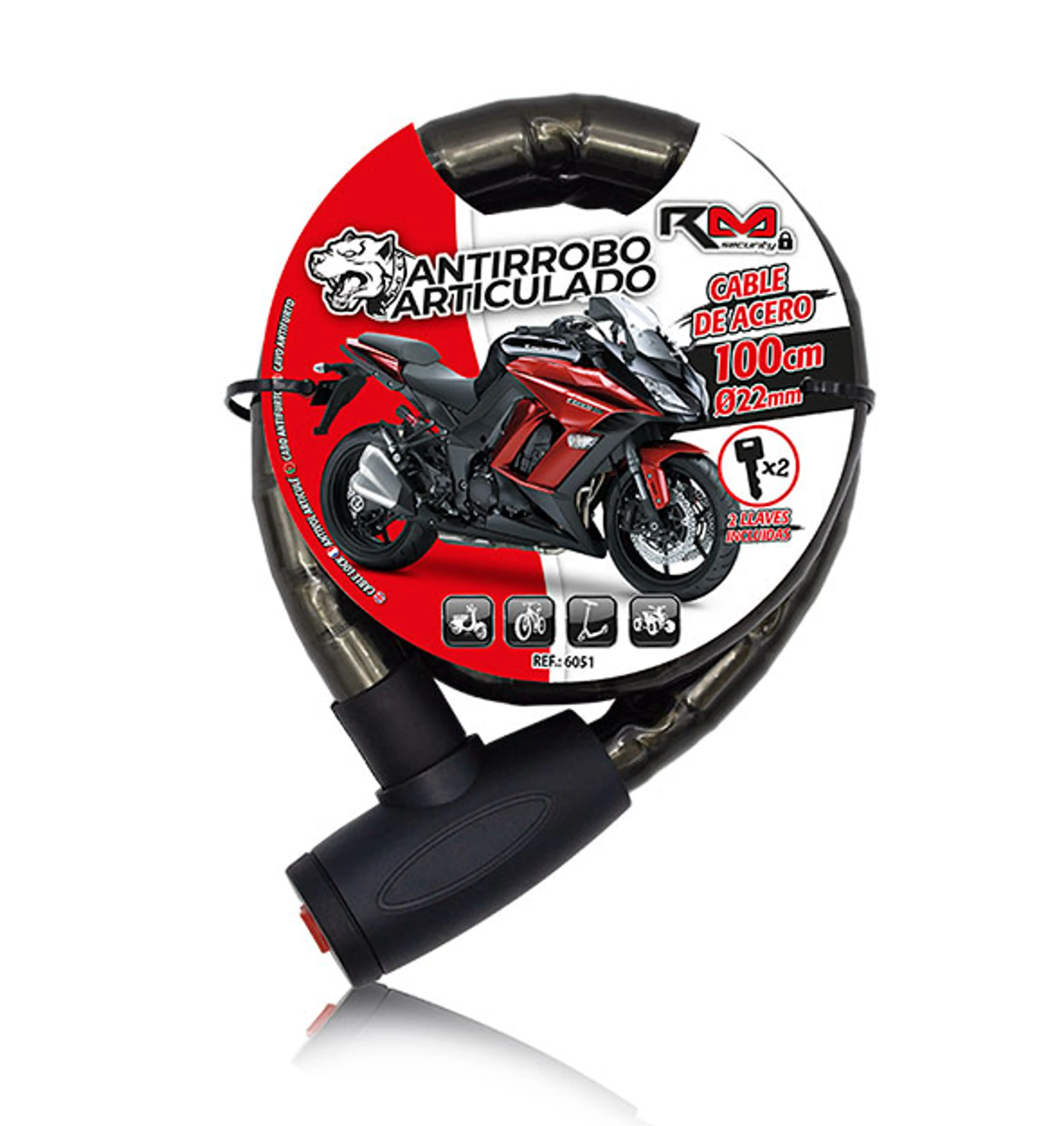 ANTIRROBO ARTICULADO 100CM RM SECUR