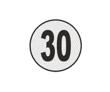 PLACA RESINA LIMITE VELOCIDAD 30 KM