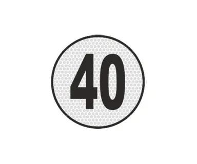 PLACA RESINA LIMITE VELOCIDAD 40 KM