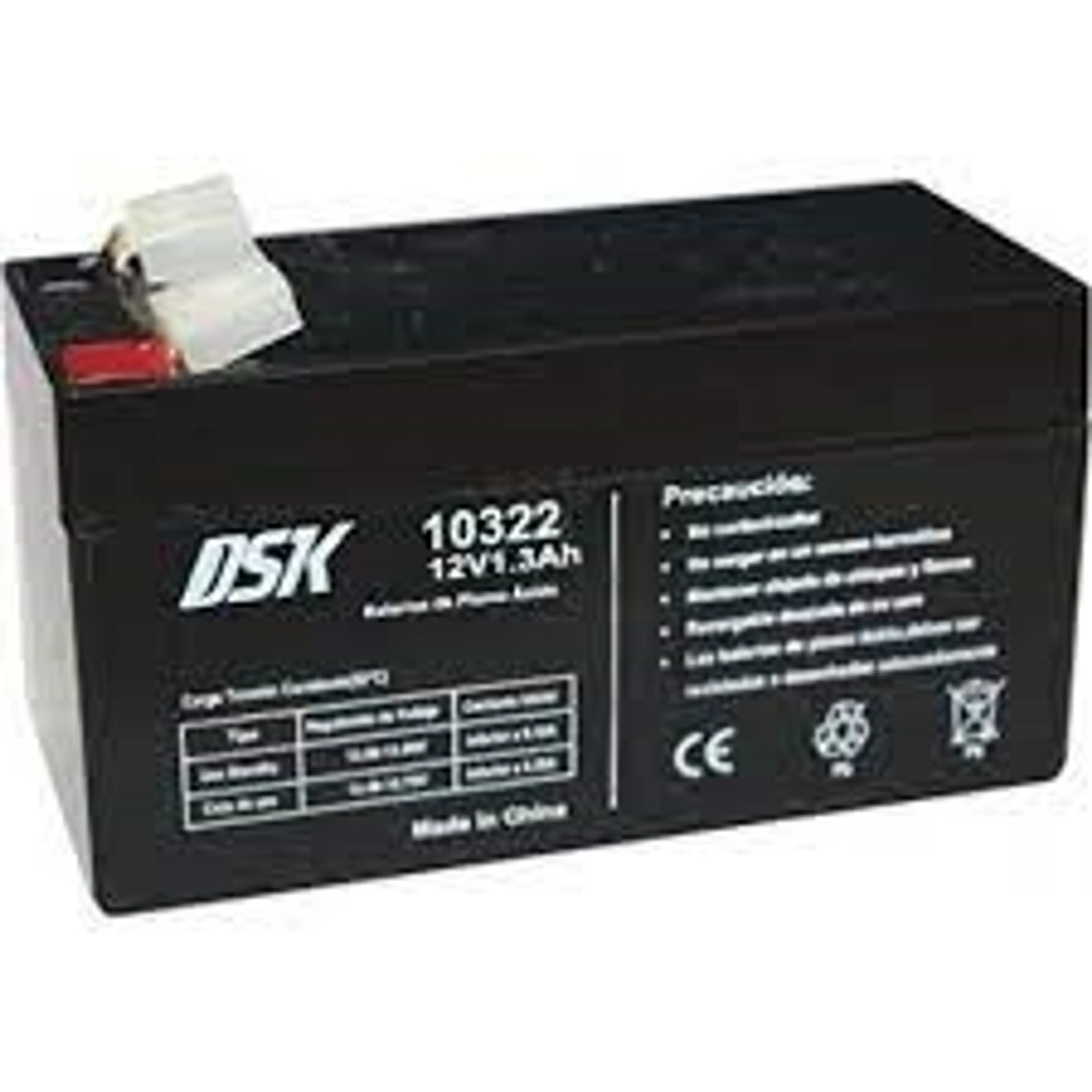 12V 1,3AH DSK BATERÍA PLOMO ACIDO