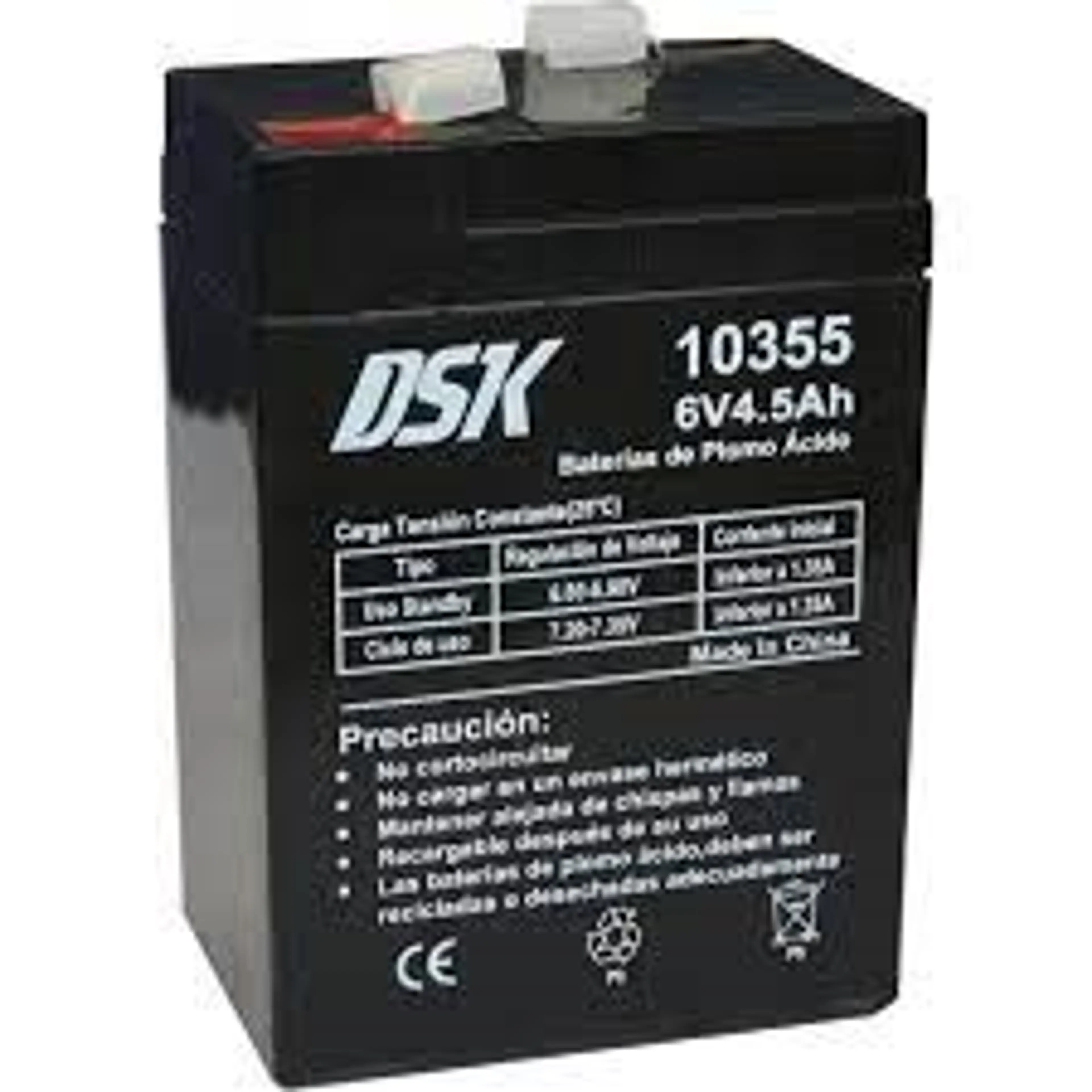 6V 4,5AH DSK BATERÍA PLOMO ACIDO