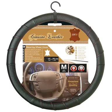 FUNDA VOLANTE "FULL LEATHER". NEGRA