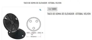 TACO DE GOMA DE ELEVADOR -ISTOBAL V