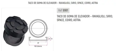 TACO DE GOMA DE ELEVADOR - RAVAGLIO