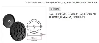 TACO DE GOMA DE ELEVADOR - JAB, BEC