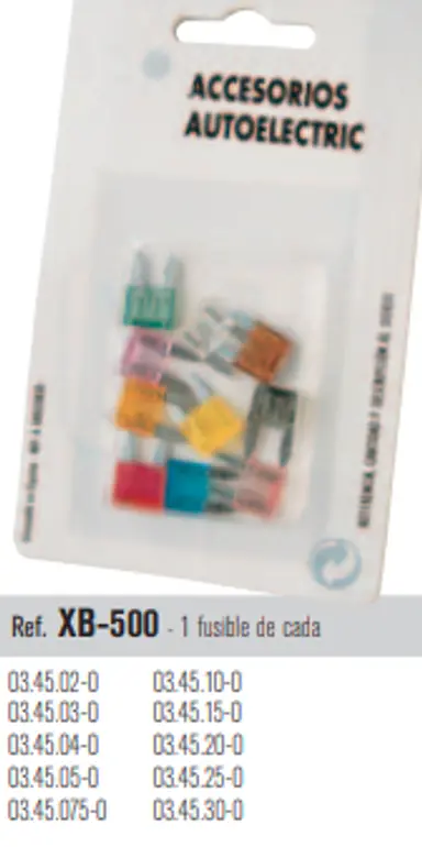BLISTER 10 FUSIBLES 03.45