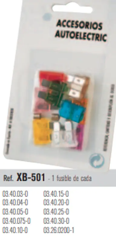 BLISTER 10 FUSIBLES 03.40
